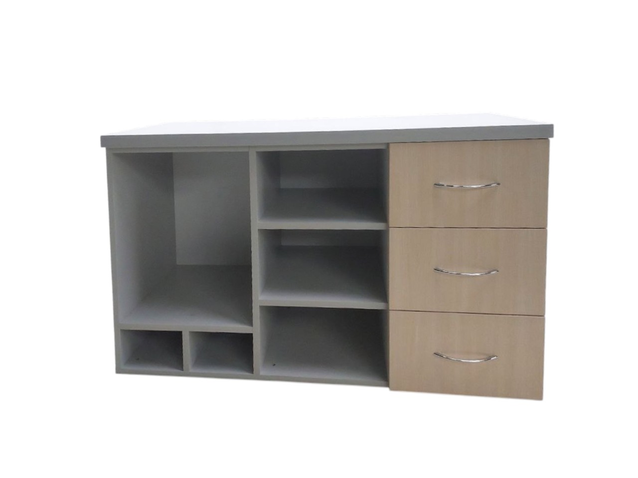 Тумба РОЗКОМ з полицями та висувними шухлядами, розмір: 1600х520х750H